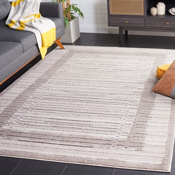 Safavieh Jade Jermaine Striped Polyester Area Rug, Ivory/Beige Black, 5'3" x 7'6"