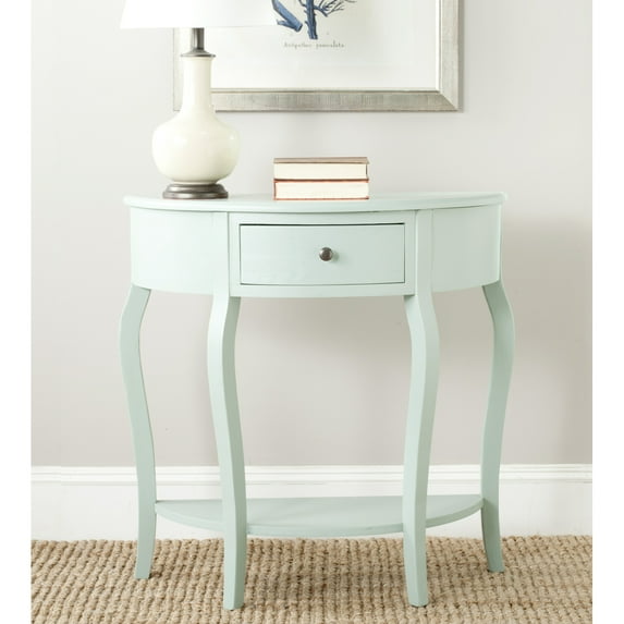 SAFAVIEH Jan Demilune Small Console Table Celadon