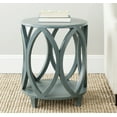 thumbnail image 1 of SAFAVIEH Janika Contemporary Glam Solid Round Accent Table, Steel Teal, 1 of 5