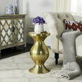 thumbnail image 1 of SAFAVIEH Janus Hammered End Table Gold, 1 of 7