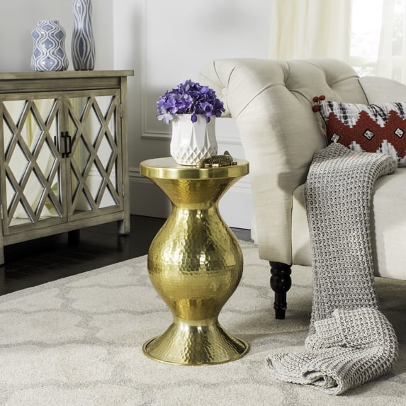 SAFAVIEH Janus Hammered End Table Gold