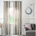 thumbnail image 1 of SAFAVIEH Jara Grommet Curtain Window Panel, 52" x 84", Assorted Beige, 1 of 4