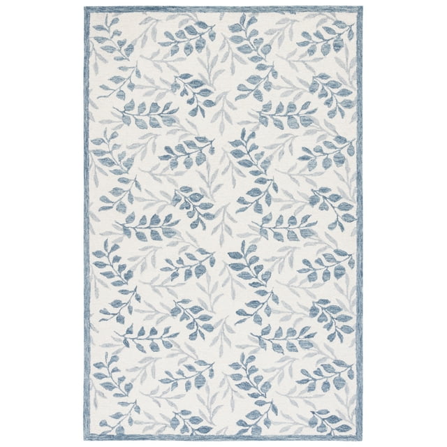 SAFAVIEH Jardin ARABESQUE Floral Area Rug, Ivory/Gray, 4' x 6'