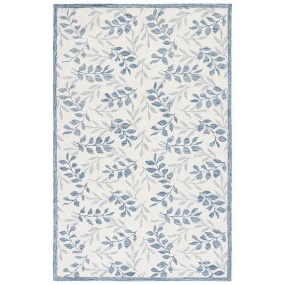 SAFAVIEH Jardin ARABESQUE Floral Area Rug, Ivory/Gray, 8' x 10'