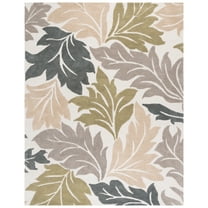 SAFAVIEH Jardin Aiden Leaves Area Rug, Ivory/Gray, 8' x 10'