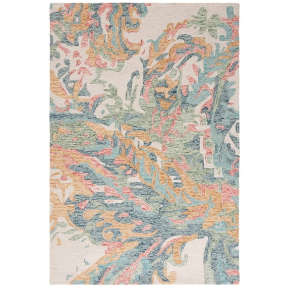SAFAVIEH Jardin Alfreda Floral Area Rug, Ivory/Pink, 3' x 5'
