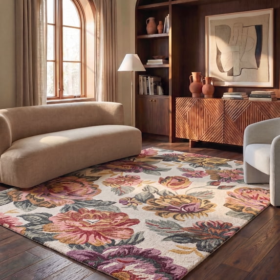 Safavieh Jardin Aloysius Floral Area Rug, Ivory/Red, 5' x 8'