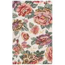SAFAVIEH Jardin Aloysius Floral Area Rug, Ivory/Red, 5' x 8'