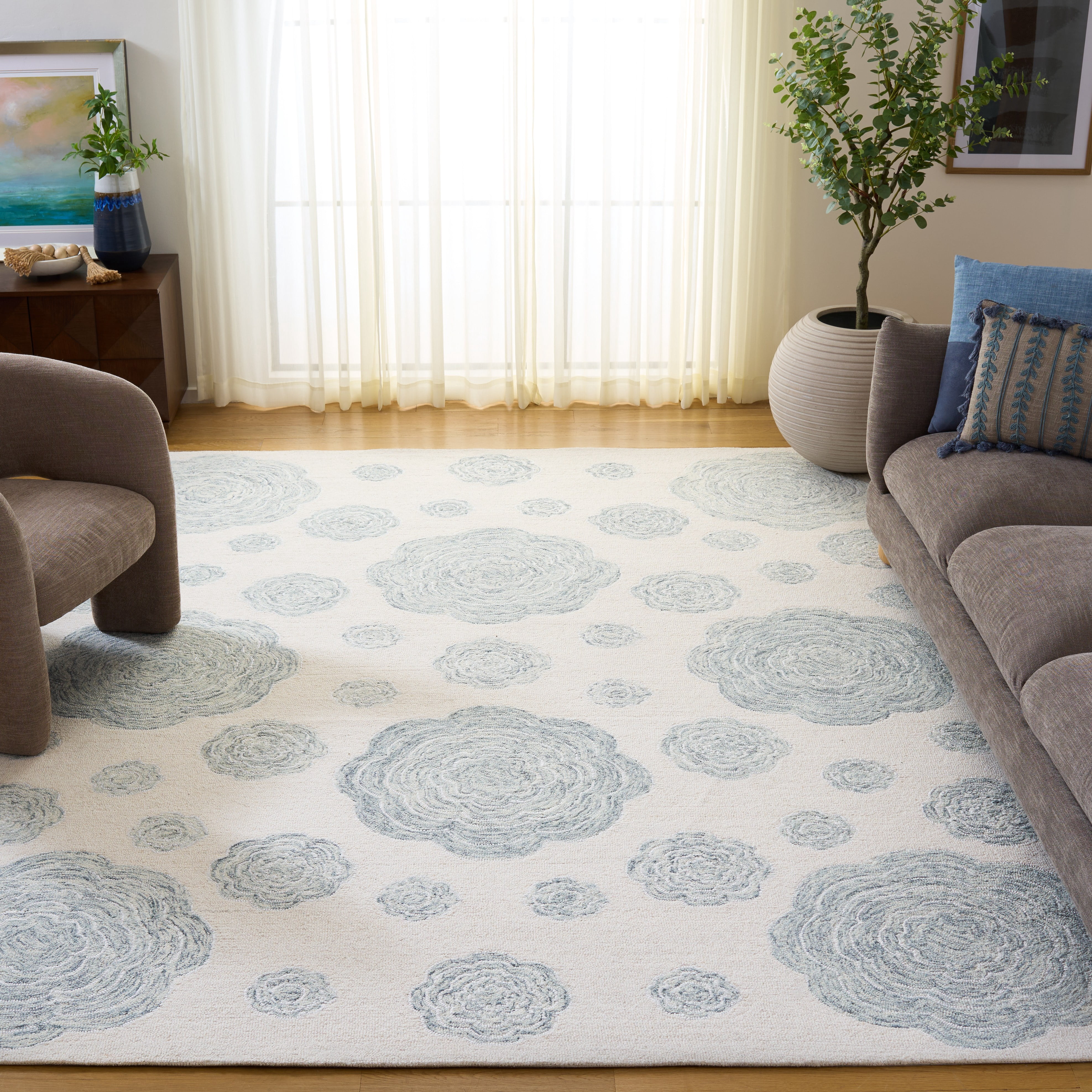 Safavieh Jardin Archimedes Floral Area Rug, Ivory/Gray, 8' x 10'