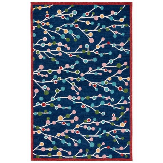 SAFAVIEH Jardin Bevin Floral Area Rug, Blue/Pink, 5' x 8'