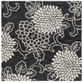 thumbnail image 1 of SAFAVIEH Jardin Clara Floral Wool Area Rug, Black/Ivory, 6' x 6' Square, 1 of 8