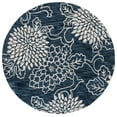 thumbnail image 1 of SAFAVIEH Jardin Clara Floral Wool Area Rug, Navy/Ivory, 6' x 6' Round, 1 of 8
