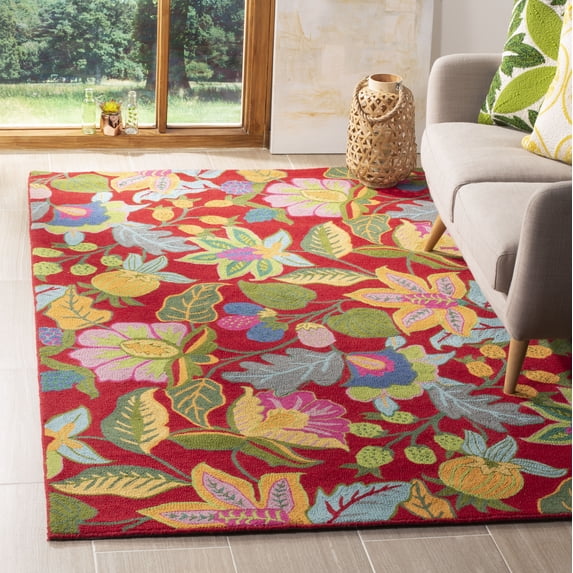 Safavieh Jardin Coriander Floral Wool Area Rug, Red/Multi, 5' x 8'