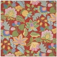 thumbnail image 1 of SAFAVIEH Jardin Coriander Floral Wool Area Rug, Red/Multi, 6' x 6' Square, 1 of 8