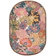 thumbnail image 1 of SAFAVIEH Jardin Corine Floral Area Rug, Pink/Rust, 6' x 9' Oval, 1 of 11