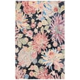 thumbnail image 1 of SAFAVIEH Jardin Dahila Floral Area Rug, Charcoal/Red, 6' x 6' Square, 1 of 8