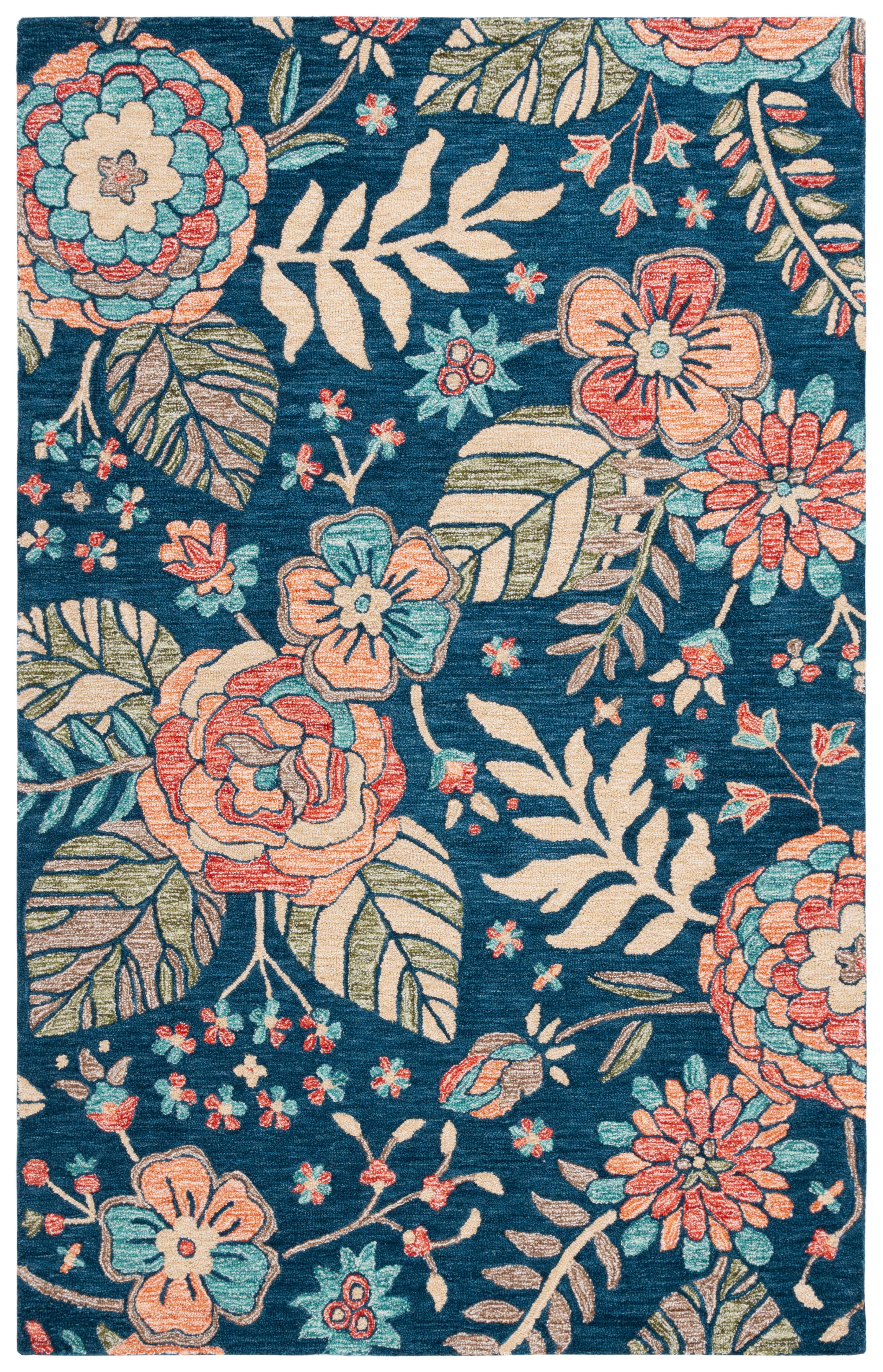 Fairview Spring Blue Rug SAFAVIEH Jardin Delmar Floral Area Rug, Blue/Green, 3' x 5' - Walmart.com