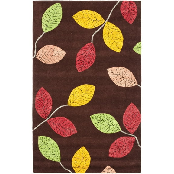 SAFAVIEH Jardin JAR525A Handmade Dark Brown / Multi Rug