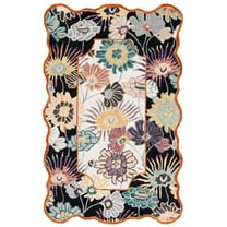 SAFAVIEH Jardin Jack Floral Area Rug, Black/Ivory, 8' x 10'