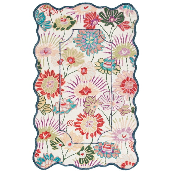 SAFAVIEH Jardin Jack Floral Area Rug, Green/Ivory, 8' x 10'
