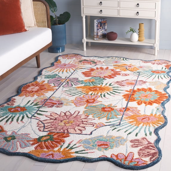 Safavieh Jardin Jack Floral Area Rug, Ivory/Rust, 5' x 8'