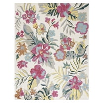 SAFAVIEH Jardin Jamaar Floral Wool Area Rug, Ivory/Pink, 8' x 10'