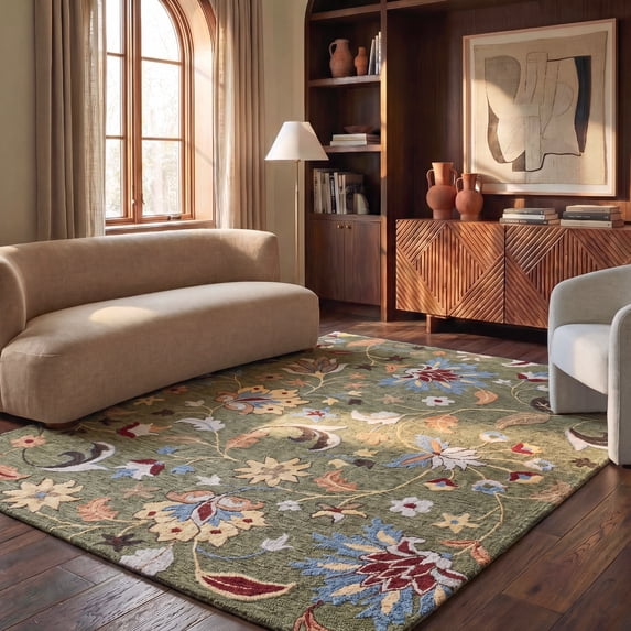 Safavieh Jardin Jimmy Floral Area Rug, Green/Blue, 8' x 10'