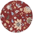 thumbnail image 1 of SAFAVIEH Jardin Jimmy Floral Area Rug, Red/Orange, 6' x 6' Round, 1 of 7