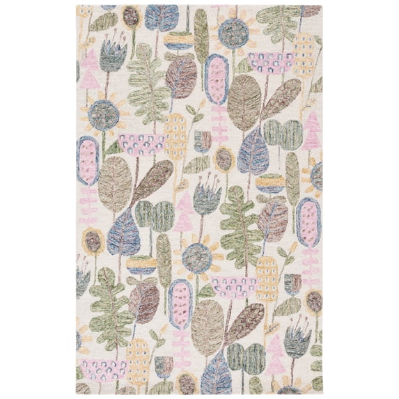 SAFAVIEH Jardin Julijana Floral Area Rug, Blue/Pink, 3' x 5'
