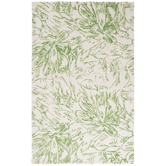 SAFAVIEH Jardin Lalia Floral Area Rug, Ivory/Green, 6' x 9'