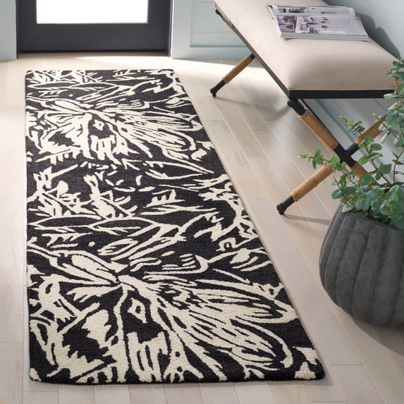Safavieh Jardin Lalia Floral Runner Rug, Black/Ivory, 2'3" x 8'