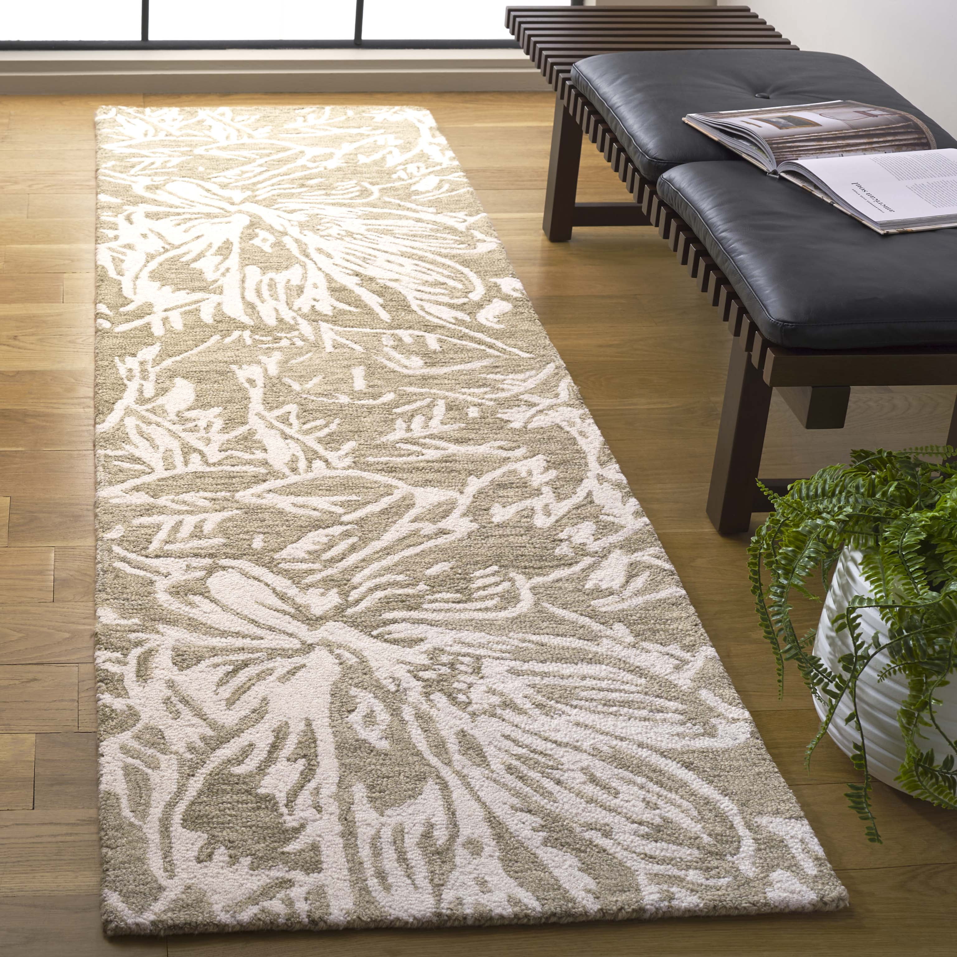 Safavieh Jardin Lalia Floral Runner Rug, Gray/Ivory, 2'3" x 8'