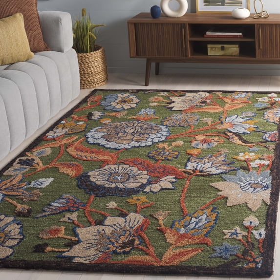 Safavieh Jardin Lecia Floral Area Rug, Green/Blue, 4' x 6'