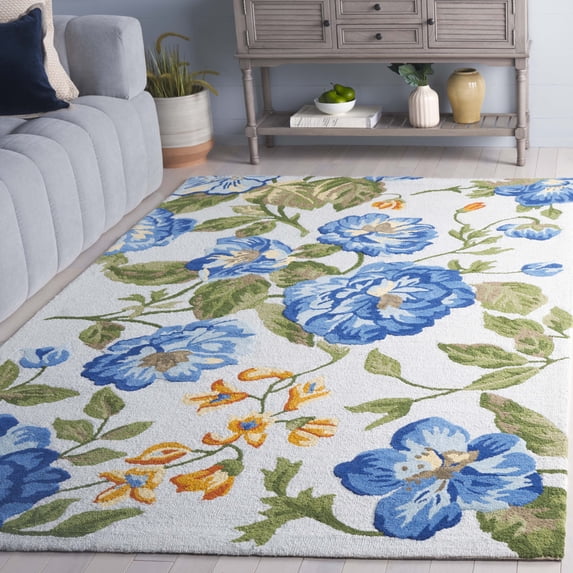 Safavieh Jardin Leland Floral Area Rug, Light Gray/Blue, 4' x 6'