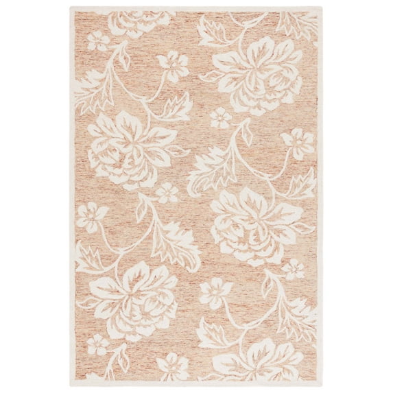 SAFAVIEH Jardin Mercia Floral Area Rug, Rust/Ivory, 5' x 8'