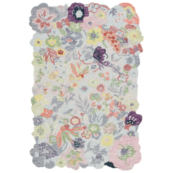 SAFAVIEH Jardin Naira Floral Area Rug, Green/Pink, 5' x 8'