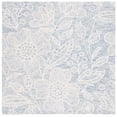 thumbnail image 1 of SAFAVIEH Jardin Natalie Floral Wool Area Rug, Blue/Ivory, 6' x 6' Square, 1 of 8