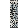 thumbnail image 1 of SAFAVIEH Jardin Quinton Leaves Runner Rug, Black/Ivory, 2'3" x 8', 1 of 7