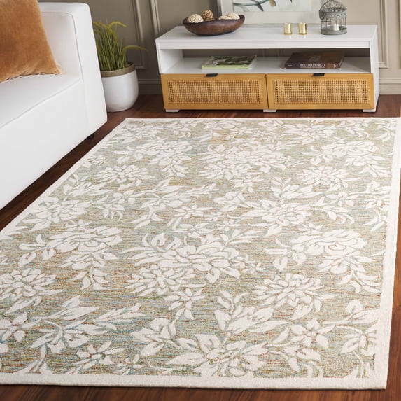 Safavieh Jardin Rosanne Floral Area Rug, Green/Ivory, 4' x 6'
