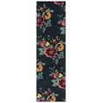 thumbnail image 1 of SAFAVIEH Jardin Rumen Floral Wool Runner Rug, Black/Pink, 2'3" x 8', 1 of 8