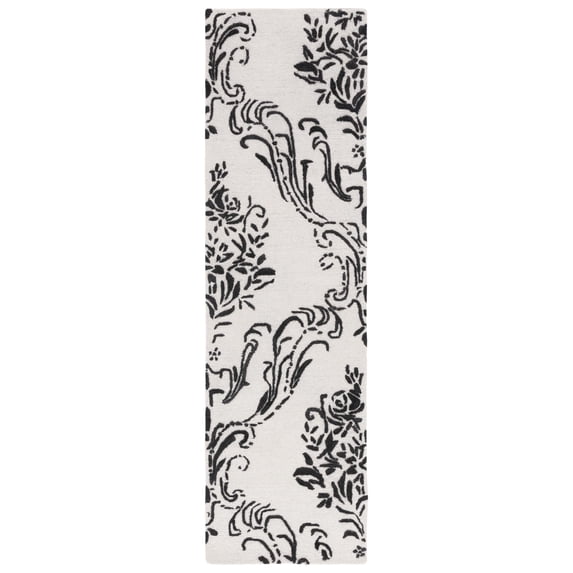 Safavieh Jardin Salome Leaves Runner Rug, Ivory/Black, 2'3" x 8'