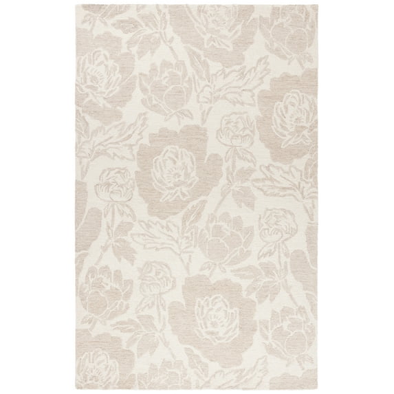 SAFAVIEH Jardin Tatjana Floral Area Rug, Ivory/Beige, 6' x 9'