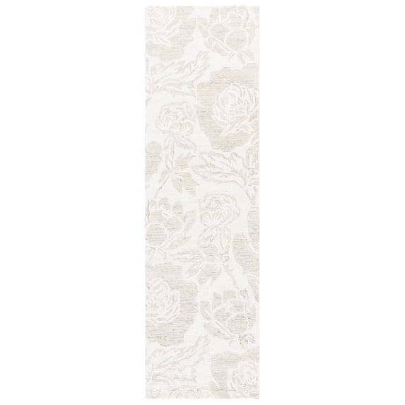 SAFAVIEH Jardin Tatjana Floral Runner Rug, Ivory/Beige, 2'3" x 8'
