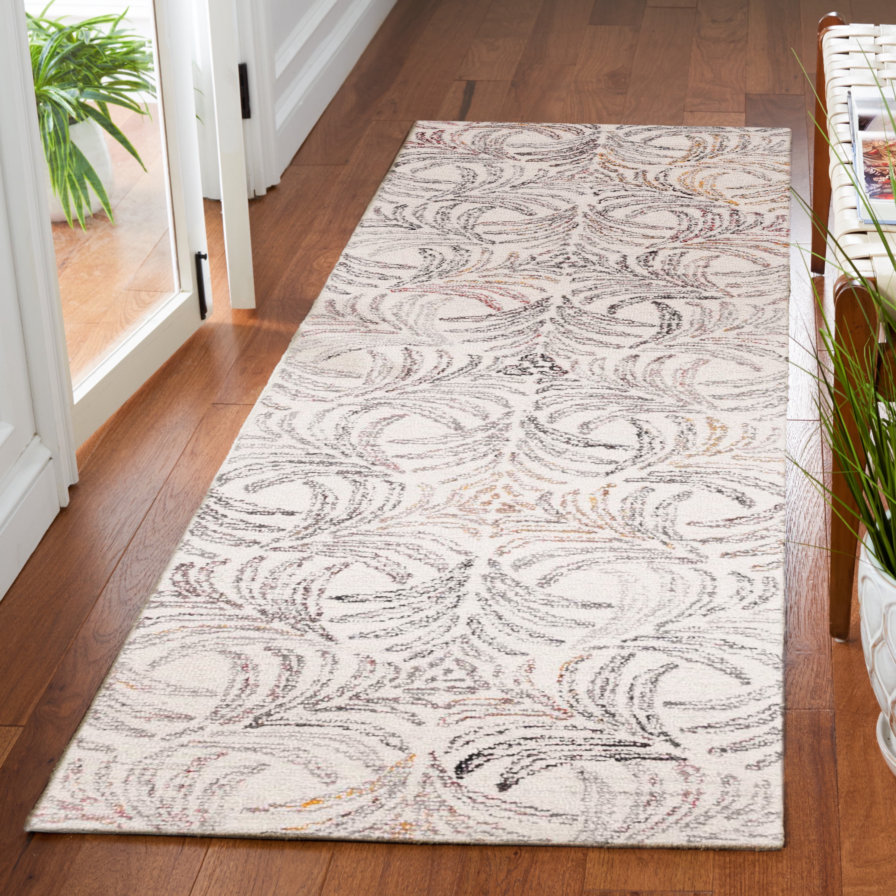 Safavieh Jardin Thaddeus Leaves Runner Rug, Ivory/Red, 2'3" x 8'