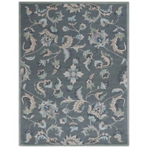 SAFAVIEH Jardin Tiphanie Floral Wool Area Rug, Grey/Multi, 8' x 10'