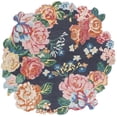 thumbnail image 1 of SAFAVIEH Jardin Vincent Floral Area Rug, Navy/Pink, 6' x 6' Round, 1 of 10