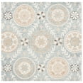 thumbnail image 1 of SAFAVIEH Jardin Willoughby Floral Area Rug, Light Gray/Ivory, 6' x 6' Square, 1 of 7