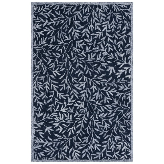 SAFAVIEH Jardin Zahara Floral Area Rug, Navy/Ivory, 4' x 6'