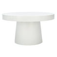 thumbnail image 1 of SAFAVIEH Jaria Solid Paper Mache Round Coffee Table, White Terrazzo, 1 of 8