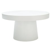 SAFAVIEH Jaria Solid Paper Mache Round Coffee Table, White